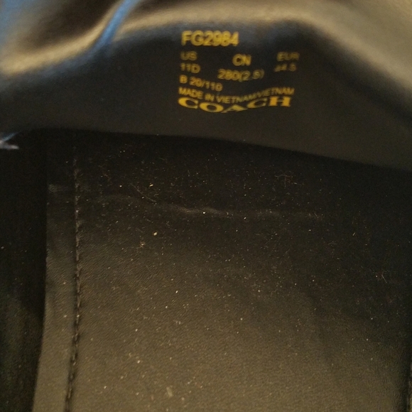 Coach Men's Mott Varsity C Drive Loafer Black Size 11 D FG2984 - Picture 12 of 17